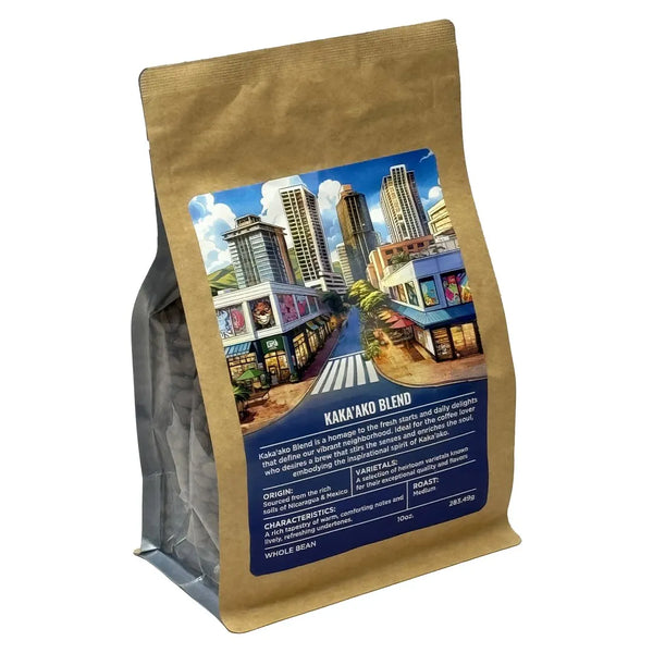 Kaka'ako Blend Whole Bean Coffee - Medium Roast Central American Coffee | Coffee Gallery - Coffee Gallery Hawaii