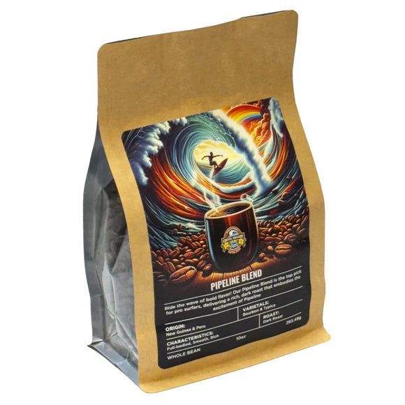 Pipeline Blend Dark Roast Coffee Beans - Nicaraguan & Indonesian Bourbon and Typica Varietals | Coffee Gallery - Coffee Gallery Hawaii