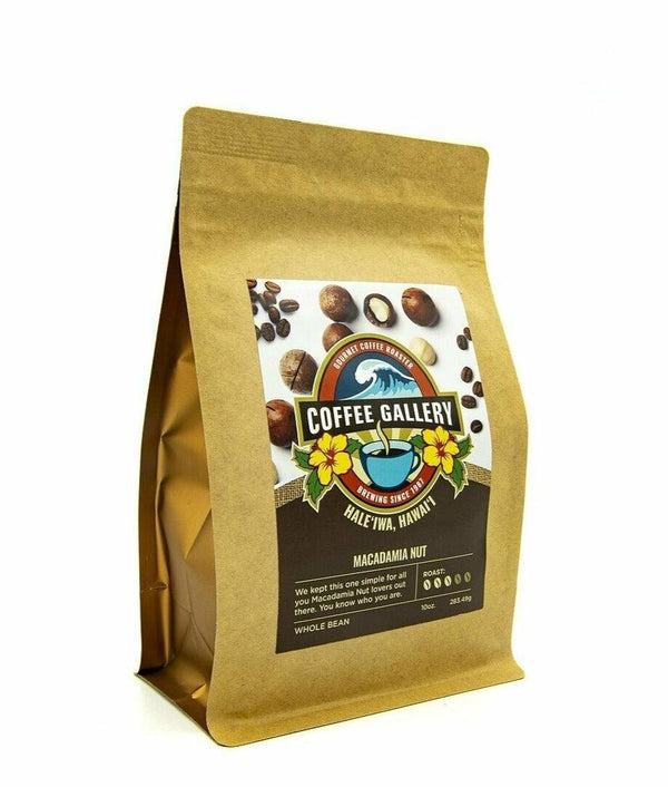 Macadamia Nut 10oz Coffee Beans - Premium Medium Roast Coffee Beans with Rich and Nutty Flavor | Coffee Gallery - Coffee Gallery Hawaii