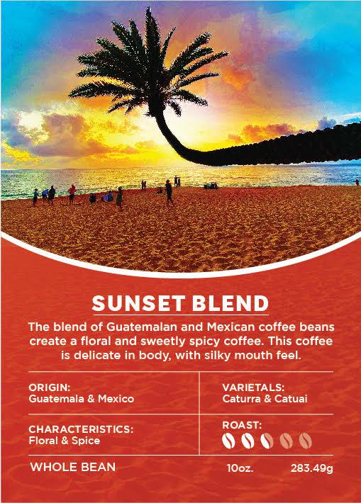 Sunset Blend Coffee Beans - Premium Guatemalan & Mexican Medium Roast by Coffee Gallery - Coffee Gallery Hawaii